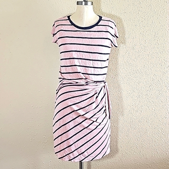 VELVET Pink Striped Midi Dress - Picture 1 of 10